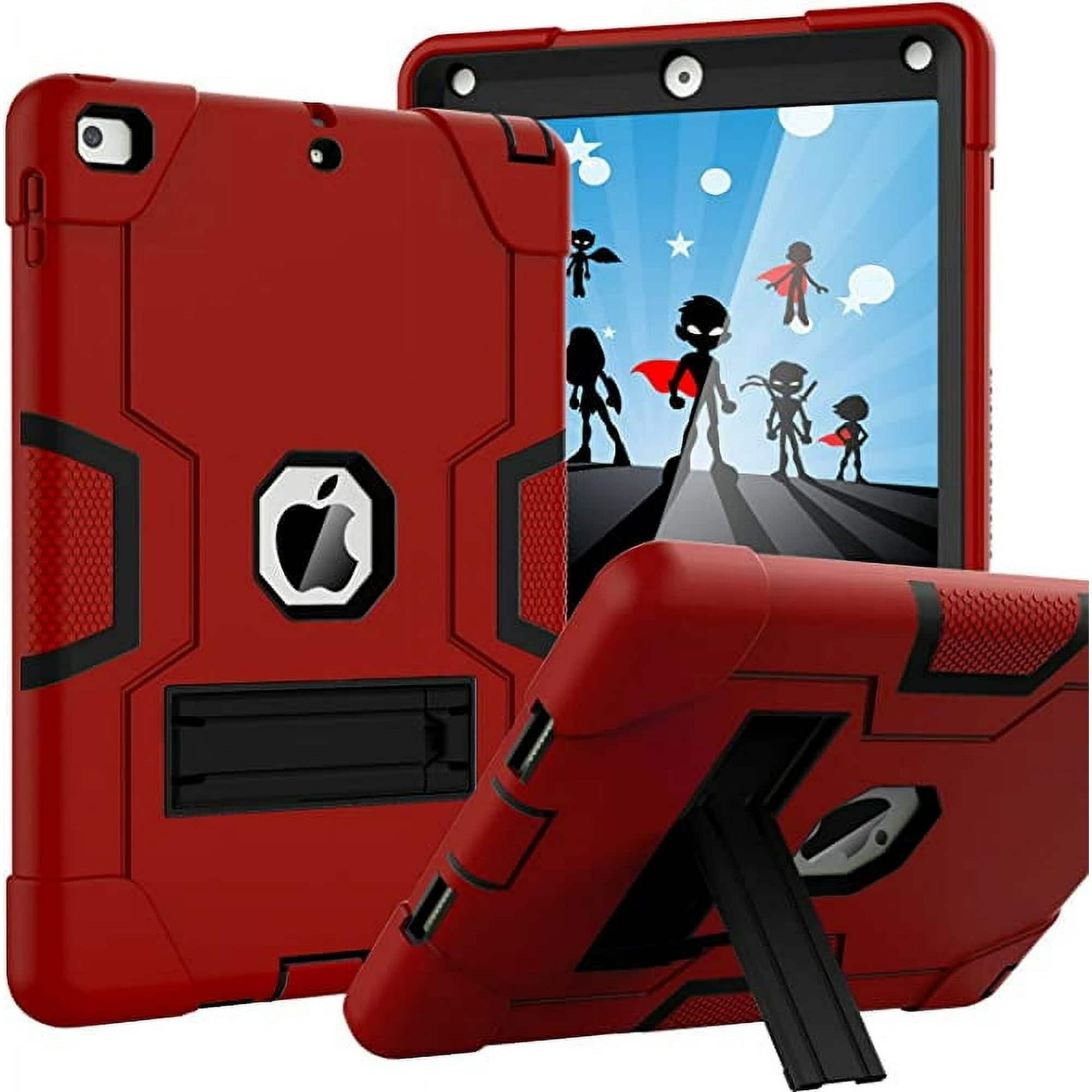 Entronix - Heavy Duty iPad Air 9.7 Case - Triple-Layer Protection for 1st & 2nd Generation - Red