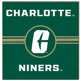 Jardine - Charlotte 49ers 10'' x 10'' Retro Team Sign - Green
