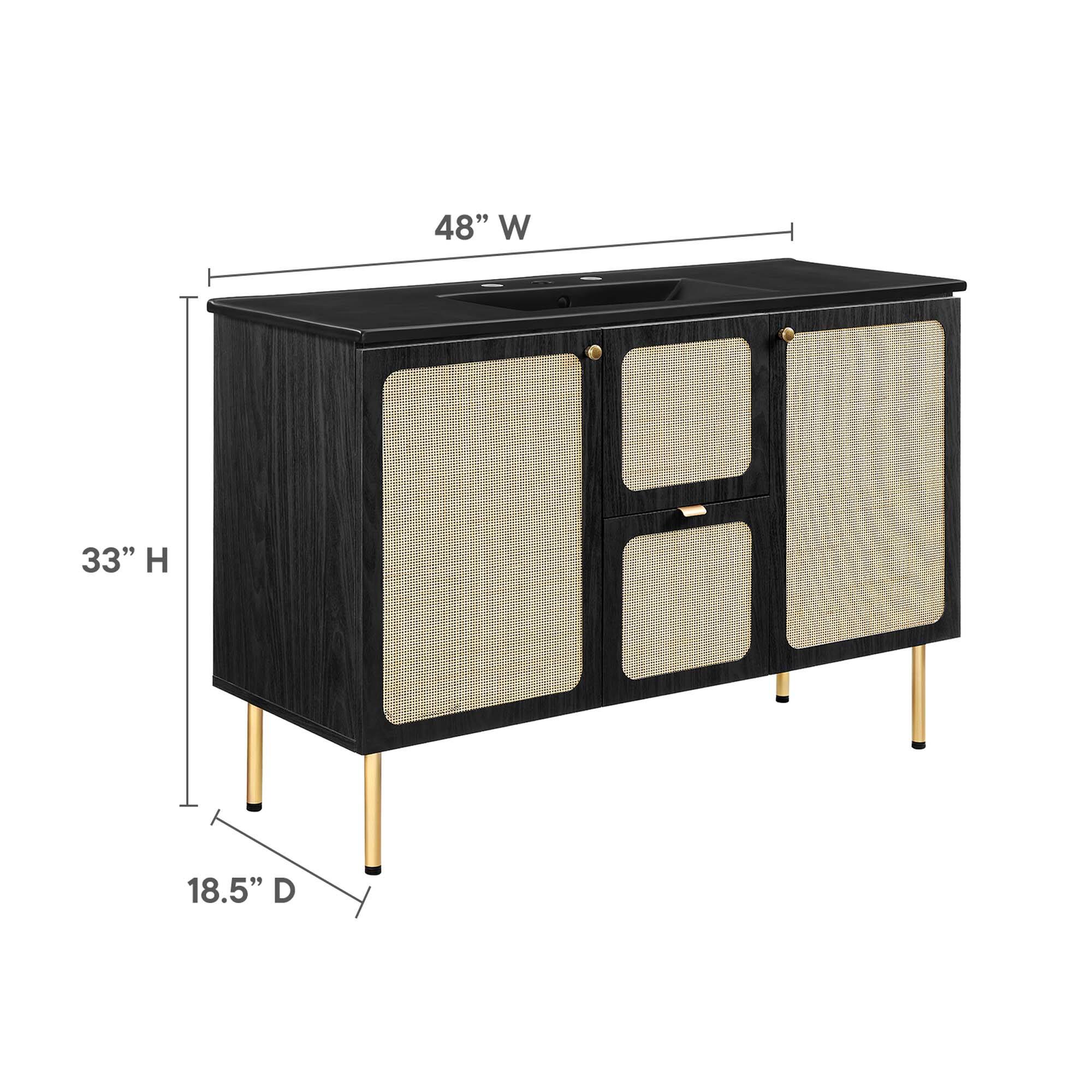 48" W x 33" H x 18.5" D
