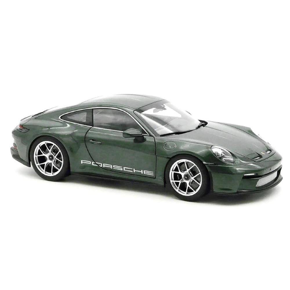 Angle. Norev - 2023 Porsche 911 S/T Malachite Green Metallic 1/18 Diecast Model Car by Norev - Green Metallic.