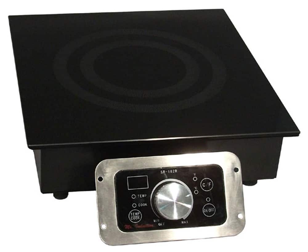 SPT - 1800W Built-In/Countertop Commercial Induction Cooktop - Black