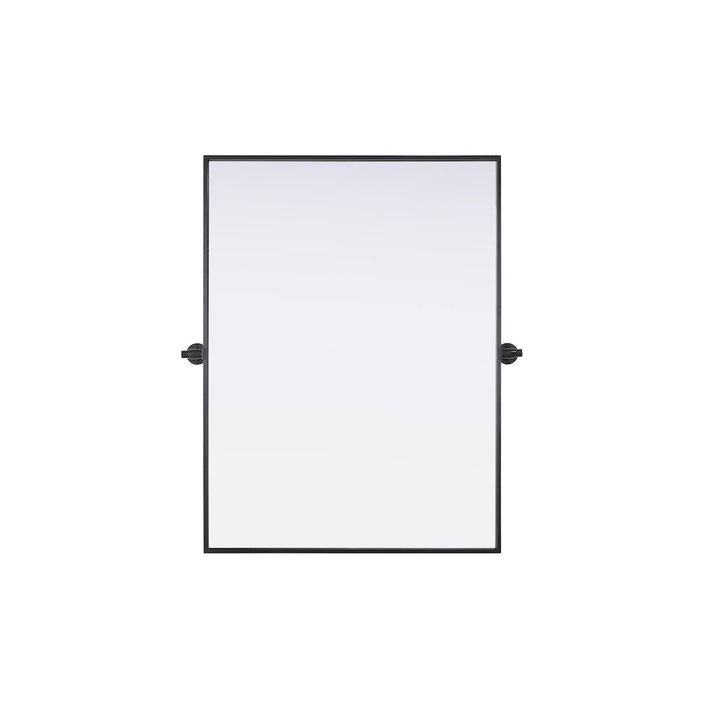 Alt View 6. Elegant Kitchen and Bath - Amoura 27X36 Pivot Mirror In Black - Black.