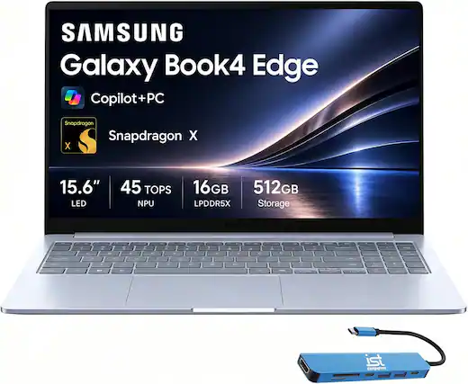 SAMSUNG Galaxy Book4 Edge
Copilot+PC
Snapdragon X
15.6" LED
45 TOPS NPU
16GB LPDDR5X
512GB Storage
SAMSUNG
ist computers