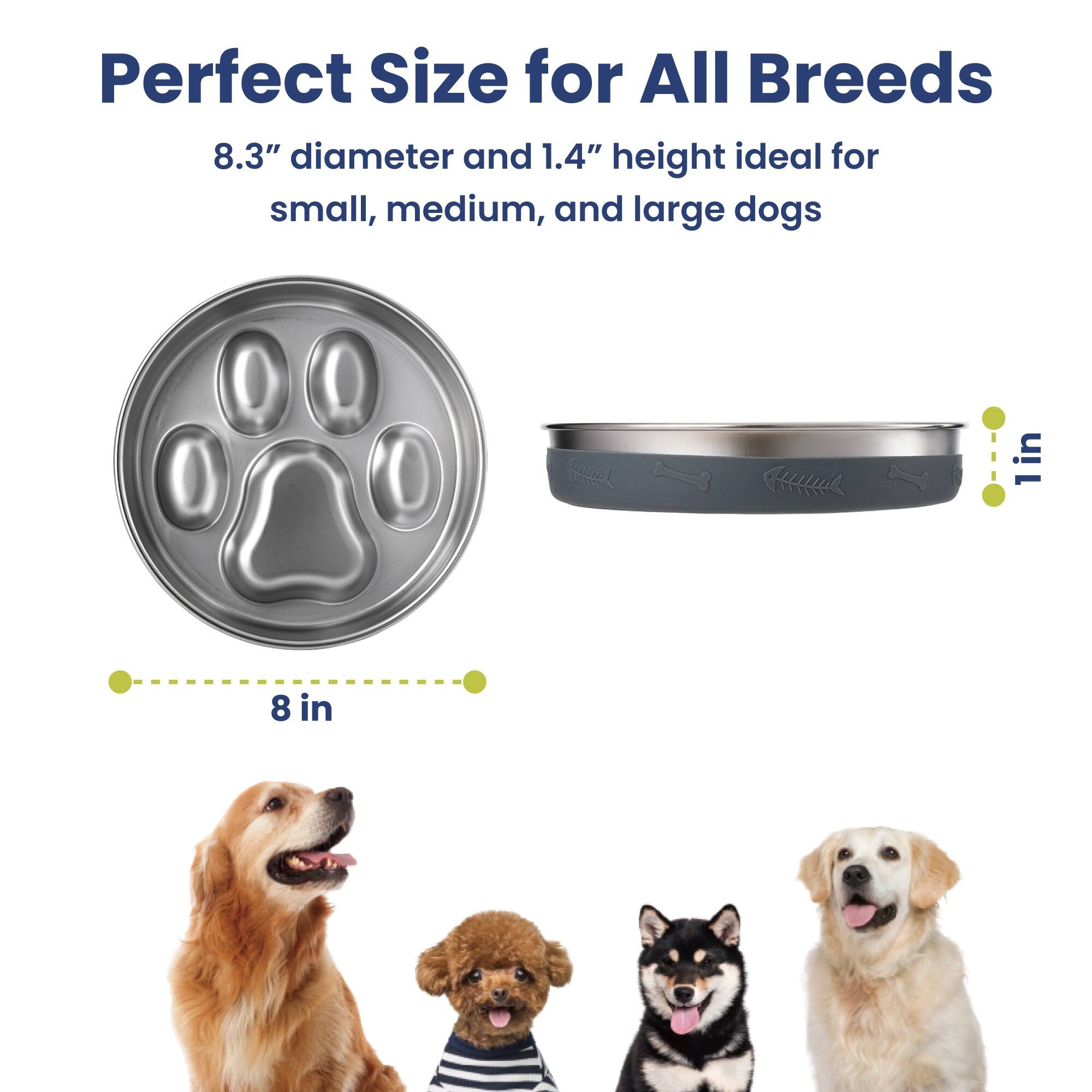 Perfect Size for All Breeds  
8.3" diameter and 1.4" height ideal for small, medium, and large dogs