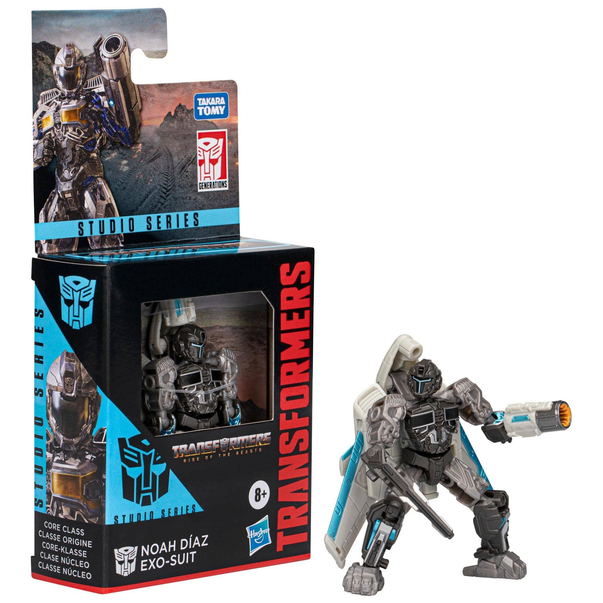 TAKARA TOMY GENERATIONS STUDIO SERIES  
STUDIO SERIES  
CORE CLASS  
CLASSE ORIGINALE  
CORE-KLASSE  
CLASSE NUCLEO  
NOAH DÍAZ  
EXO-SUIT  
TRANSFORMERS  
Rise of the Beasts  
8+
