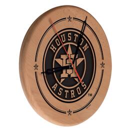 Holland Bar Stool Co. - Houston Astros 13" Engraved Solid Wood Clock - Multicolor