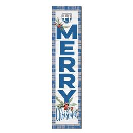 Jardine - Hood College Blazers 12'' x 48'' Outdoor Merry Christmas Leaner - White