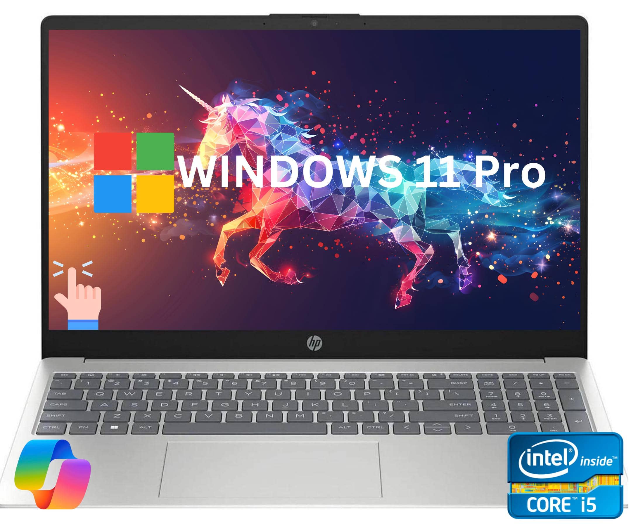 HP - 15.6" Full HD Touch-Screen Laptop - Intel Core i5 1334U 2023 - 32GB Memory - 1TB SSD-Windows 11 Pro - Silver