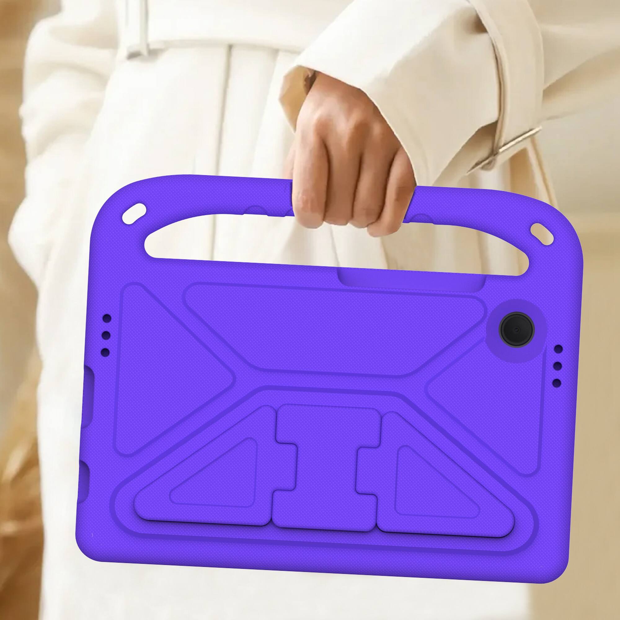 Alt View 2. Dteck - For Samsung Galaxy Tab A11 2025/A9 2023 8.7-inch Rugged Case Kids Friendly EVA Handle Grip Kickstand Shockproof Cover - Purple.