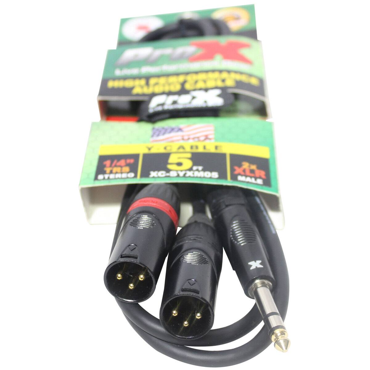 Pro X HIGH AUDIO ProX mxx und Y-CABLE TRB 1/4" 5m FT STEREO XC-SYXM05 XLR MALE