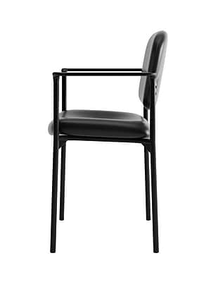 Alt View 3. HON - Scatter SofThread Leather Guest Chair - Black.