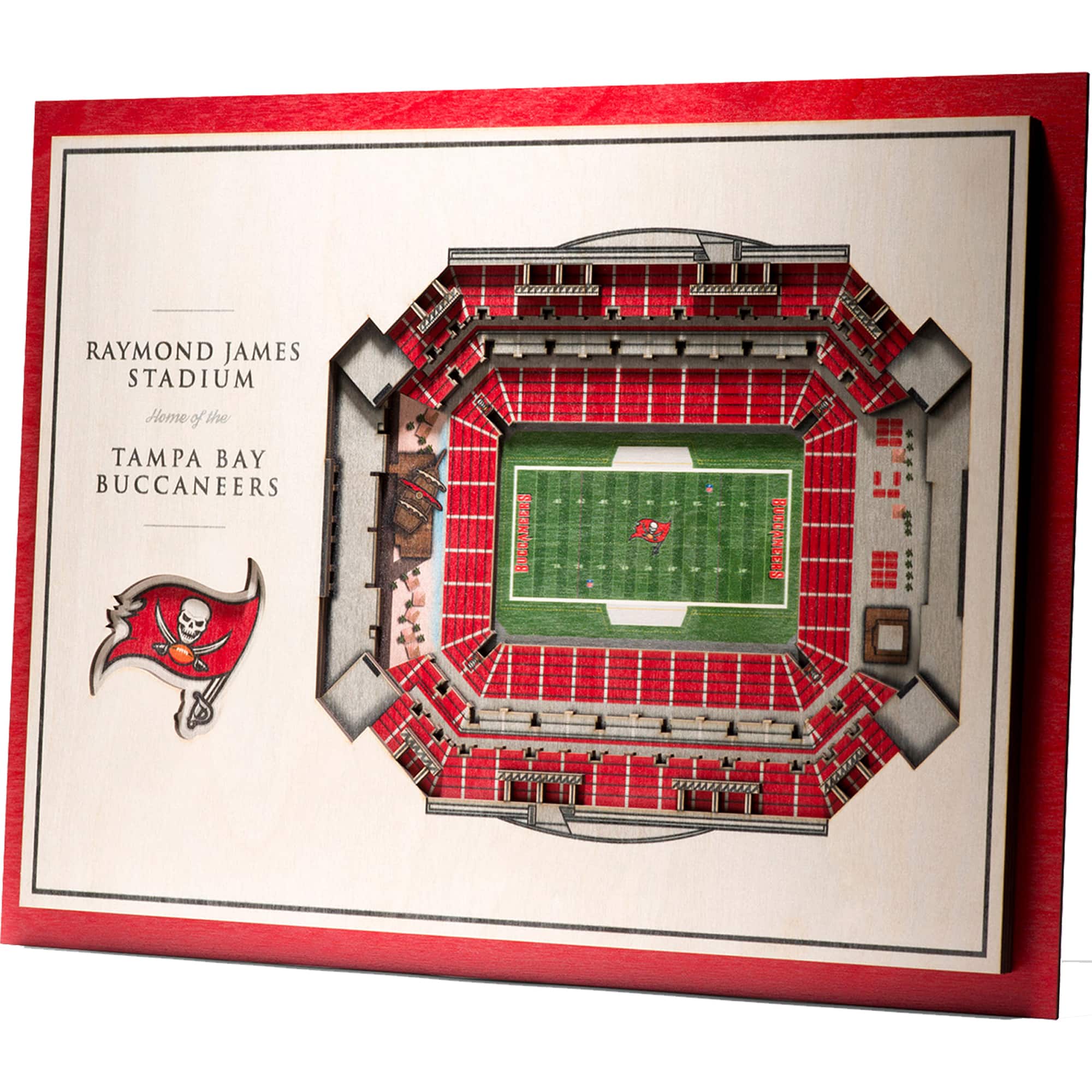 YouTheFan - Tampa Bay Buccaneers 17'' x 13'' 5-Layer StadiumViews 3D Wall Art - Brown price history on PriceWatchPro