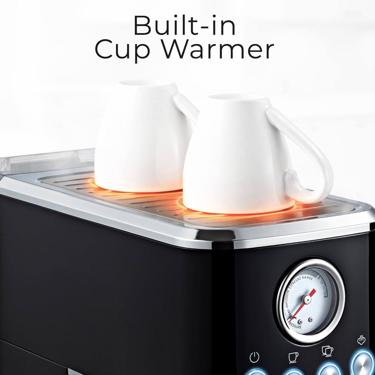 Built-in Cup Warmer
