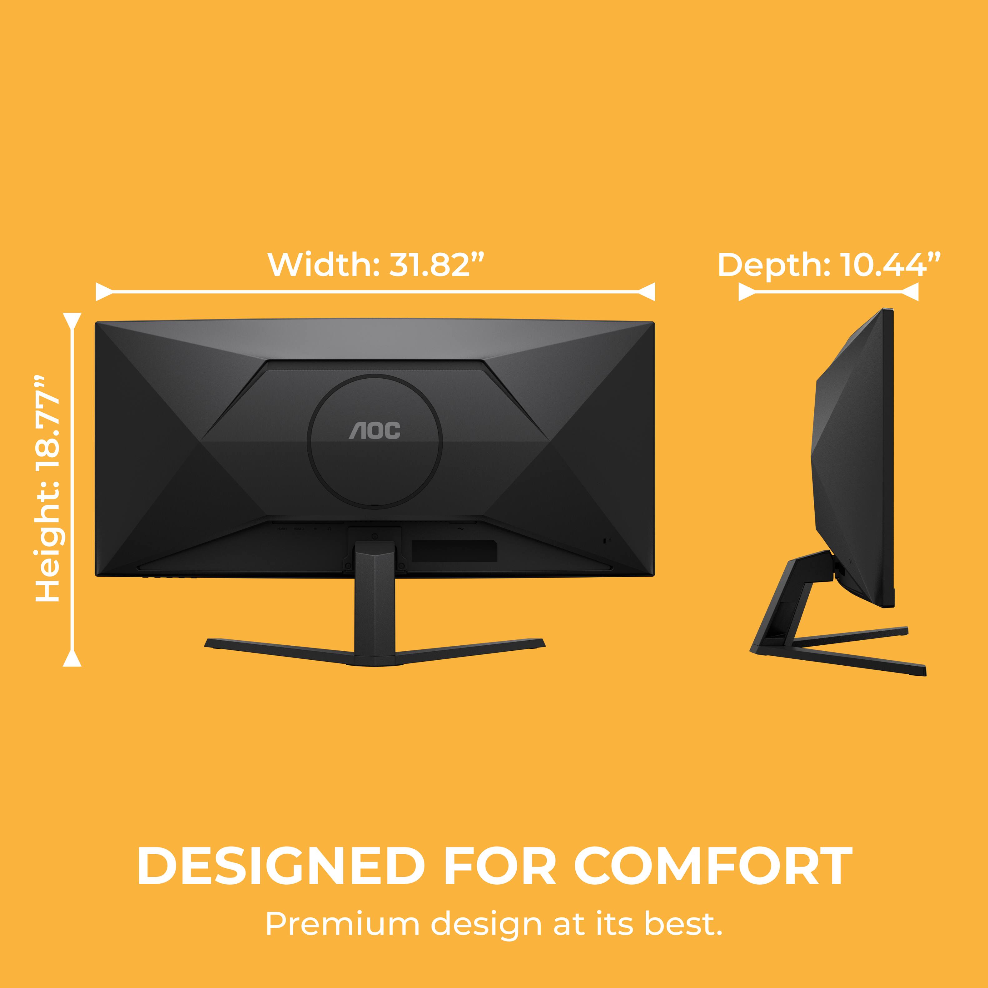 Width: 31.82"  
Depth: 10.44"  
Height: 18.77"  

DESIGNED FOR COMFORT  
Premium design at its best.