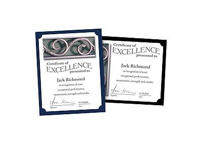 Certificate of Excellence presented to Jack Richmond in recognition of your exceptional performance, commitment, strength, and results.  
11.24.2019  

Signature: [Signature]  
Date: 11.24.2019