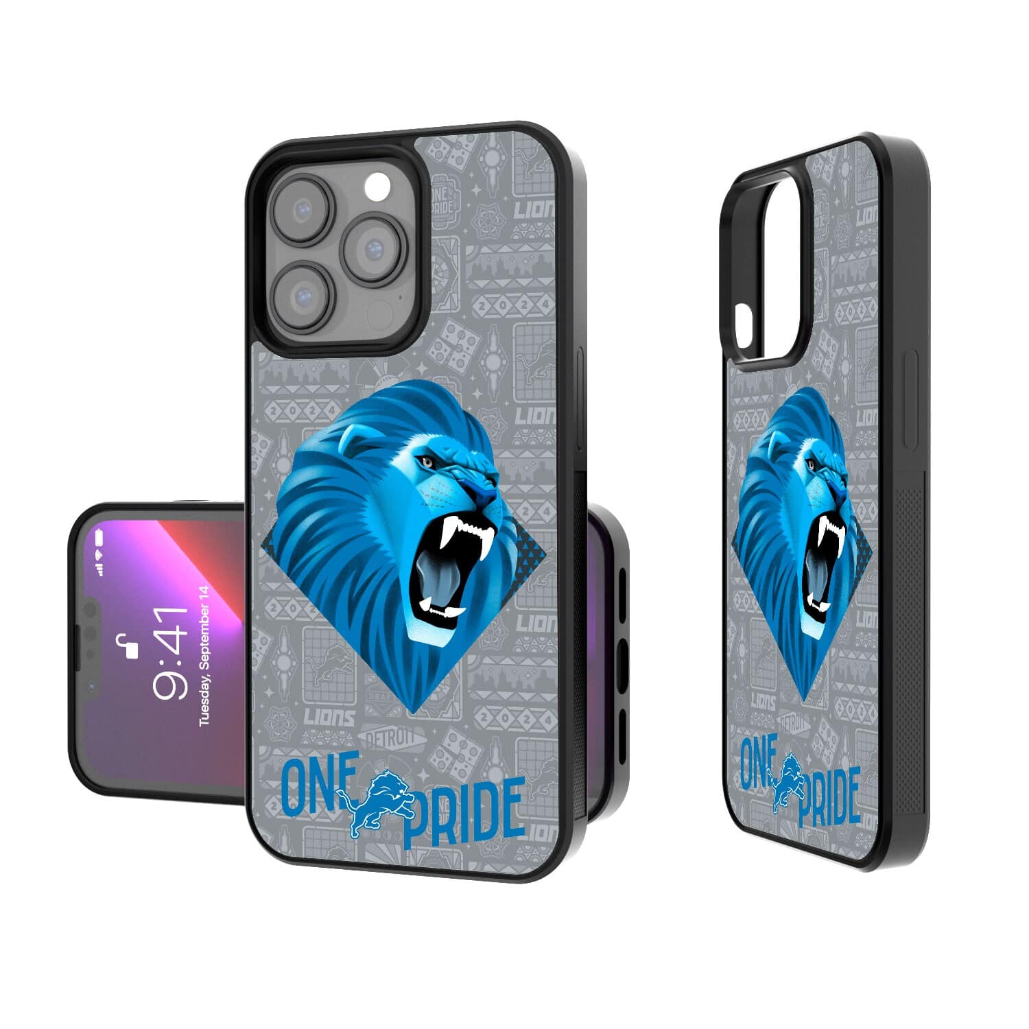 Keyscaper - NFL - Detroit Lions iPhone Bump Case - 15 Plus - Black price history on PriceWatchPro
