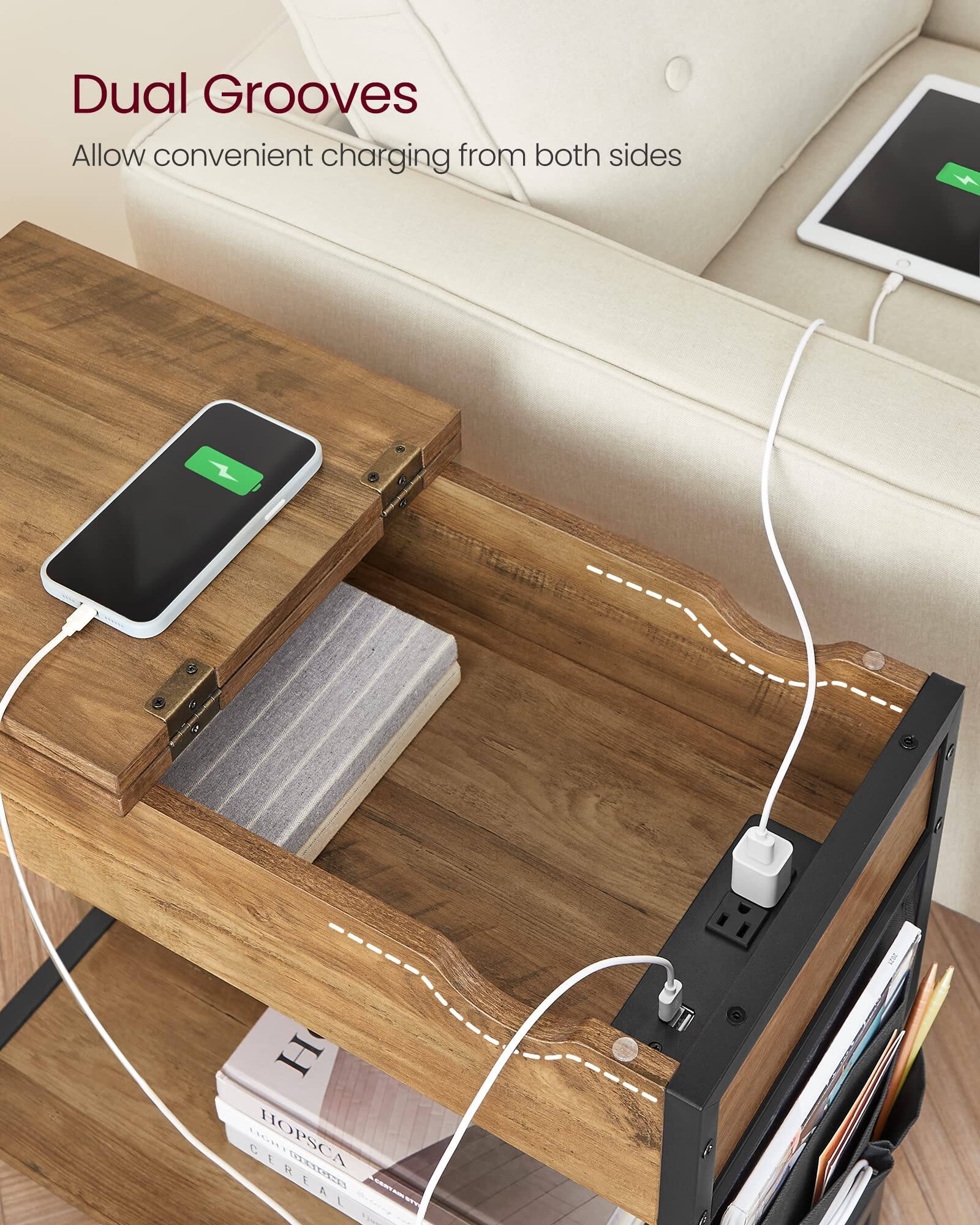 Dual Grooves  
Allow convenient charging from both sides