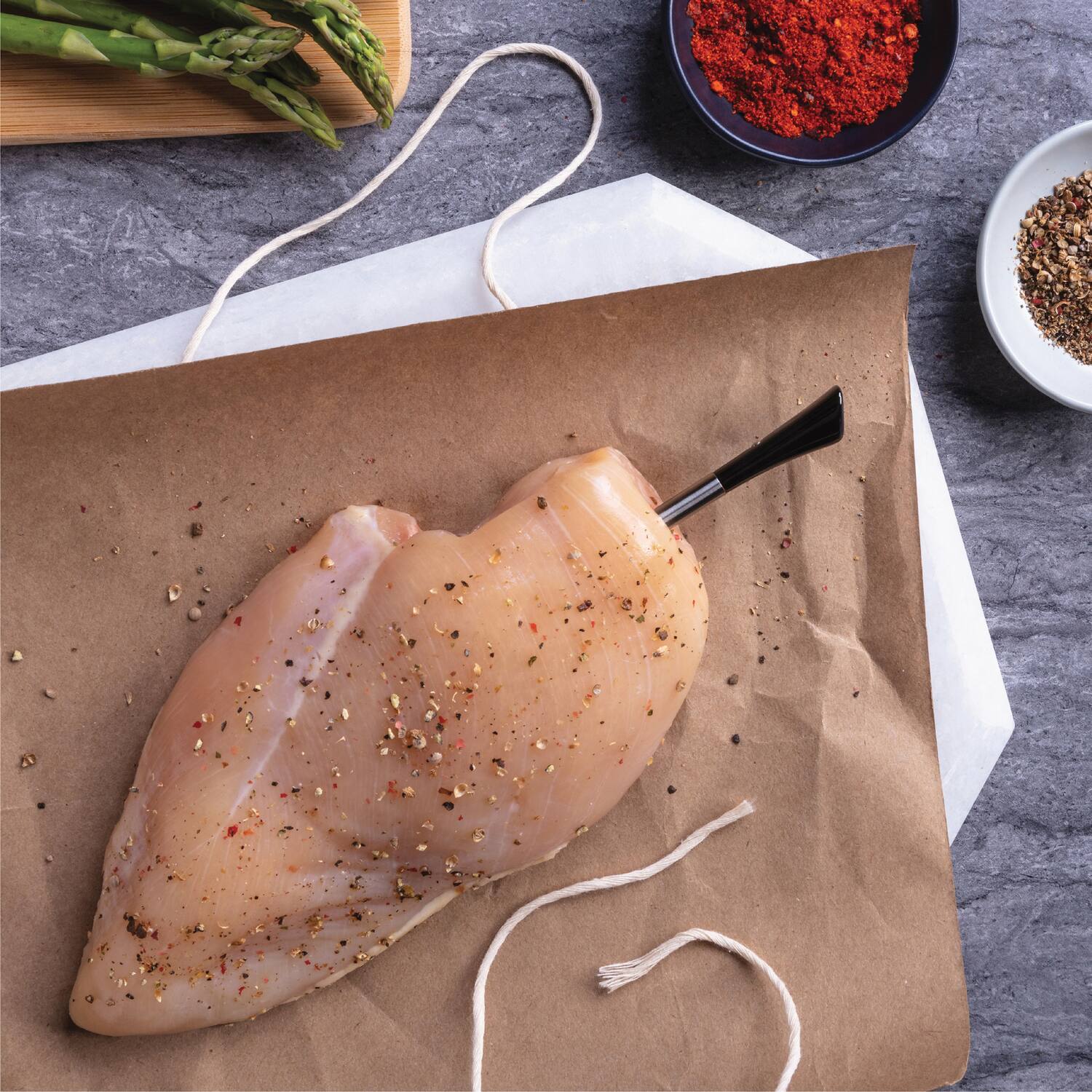 Alt View 7. Maverick - STAKE™ Dual Probe Wireless Bluetooth Thermometer - Black/Silver.