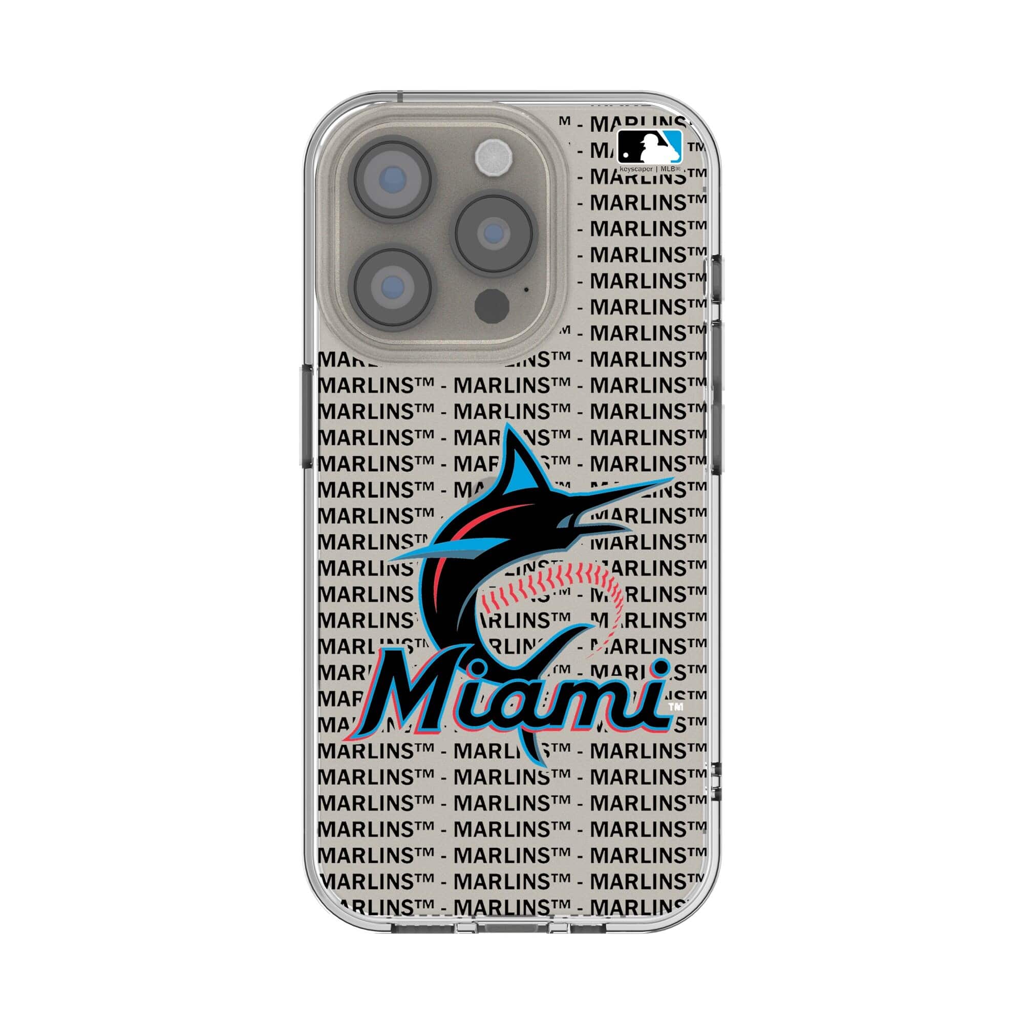 Keyscaper - MLB - Miami Marlins Text Backdrop Clear iPhone Case - 12/12 Pro - Multicolor price history on PriceWatchPro