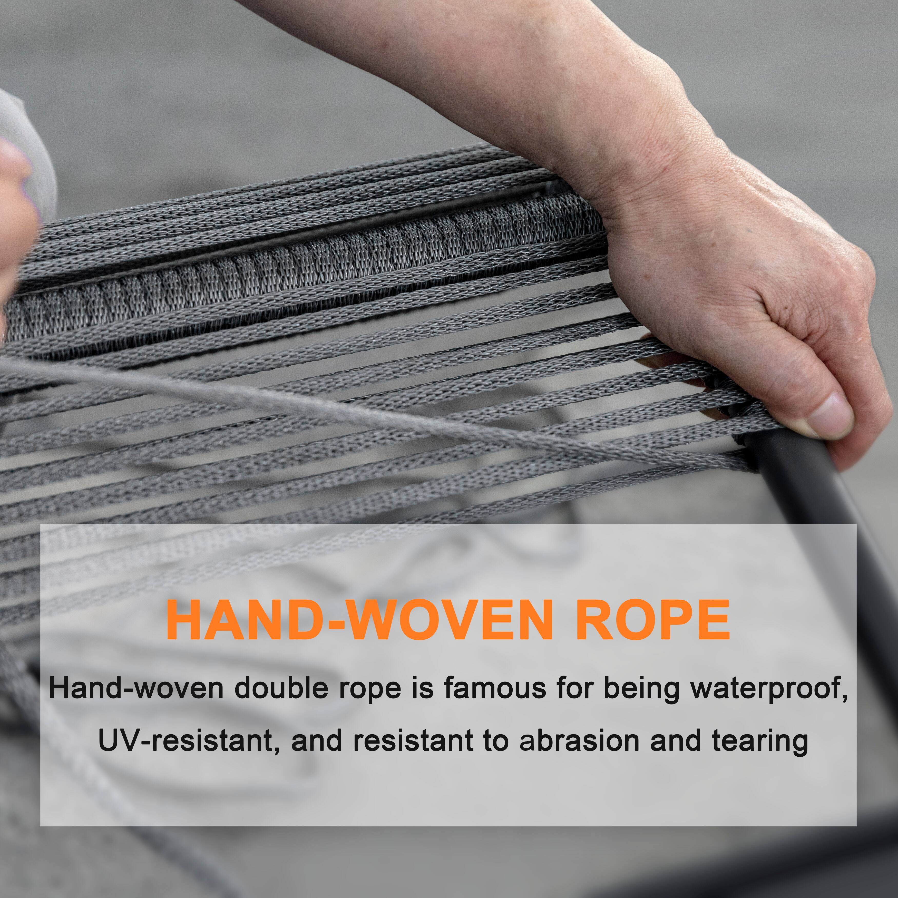 HAND-WOVEN ROPE

Hand-woven double rope is famous for being waterproof, UV-resistant, and resistant to abrasion and tearing.