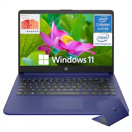 HP - 14" Laptop - Intel Celeron N4120 - 4GB RAM - 64GB eMMC - 1 Year Office 365 - Windows 11 Home - Blue