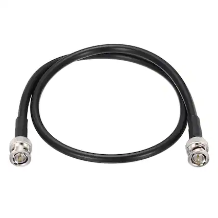Front. Unique Bargains - 6G-SDI BNC M/M 75 Ohm RG59 Coaxial Video Jumper Cable for Camera Surveillance, Supports HD-SDI/3G/6G-SDI/4K/8K - Black.