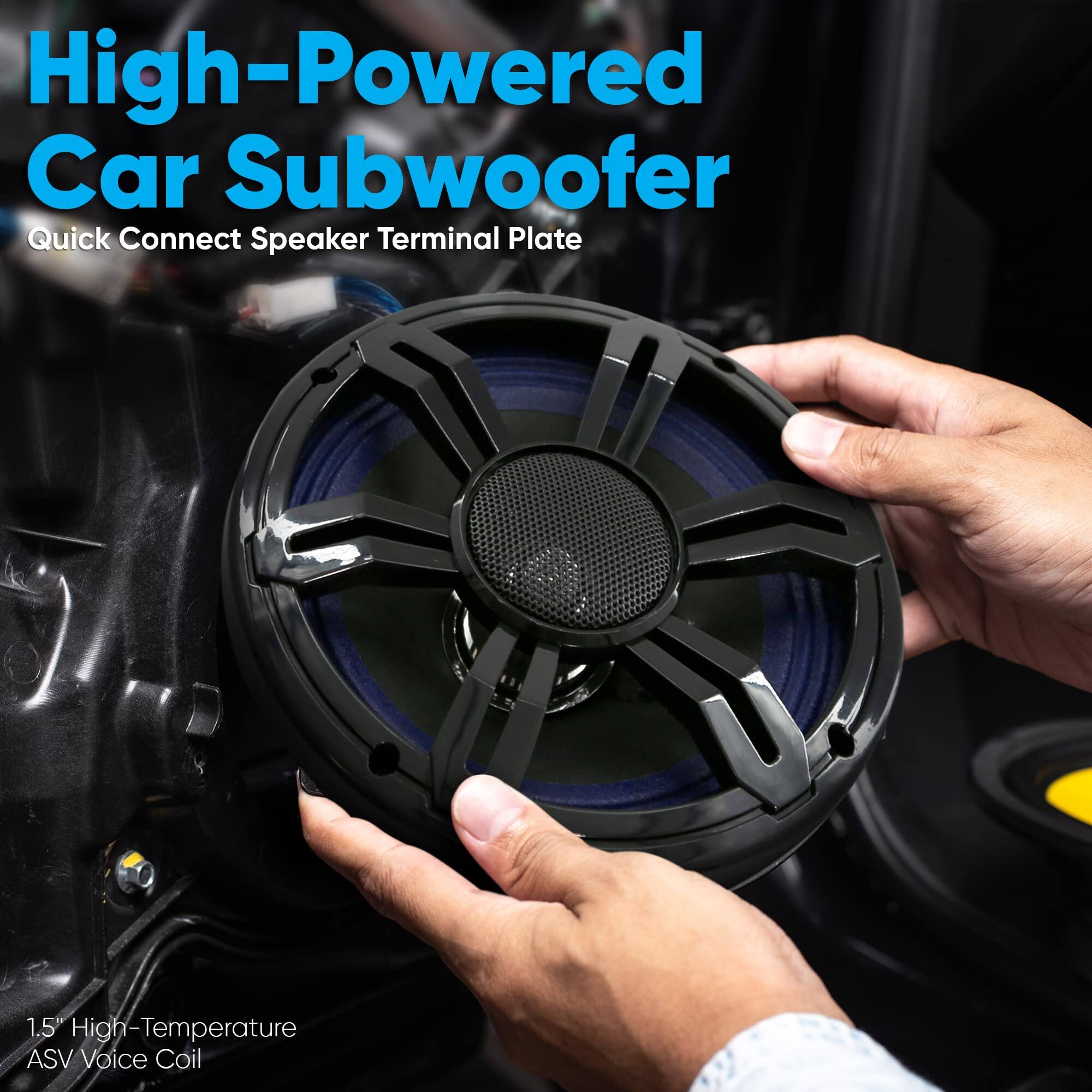 High-Powered Car Subwoofer  
Quick Connect Speaker Terminal Plate  

1.5" High-Temperature ASV Voice Coil
