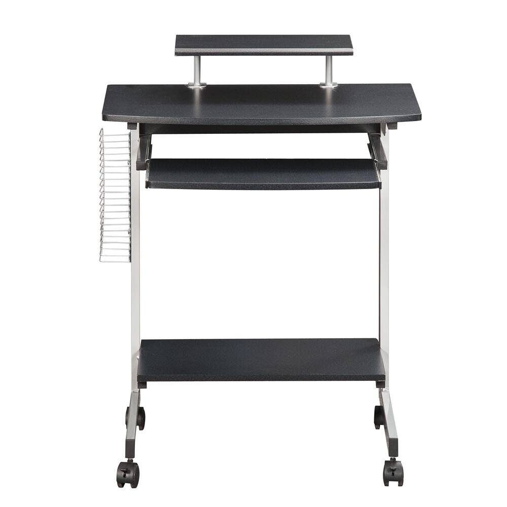 Alt View 1. FurniFact - Gray Portable Computer Cart With Keyboard Shelf - Gray.