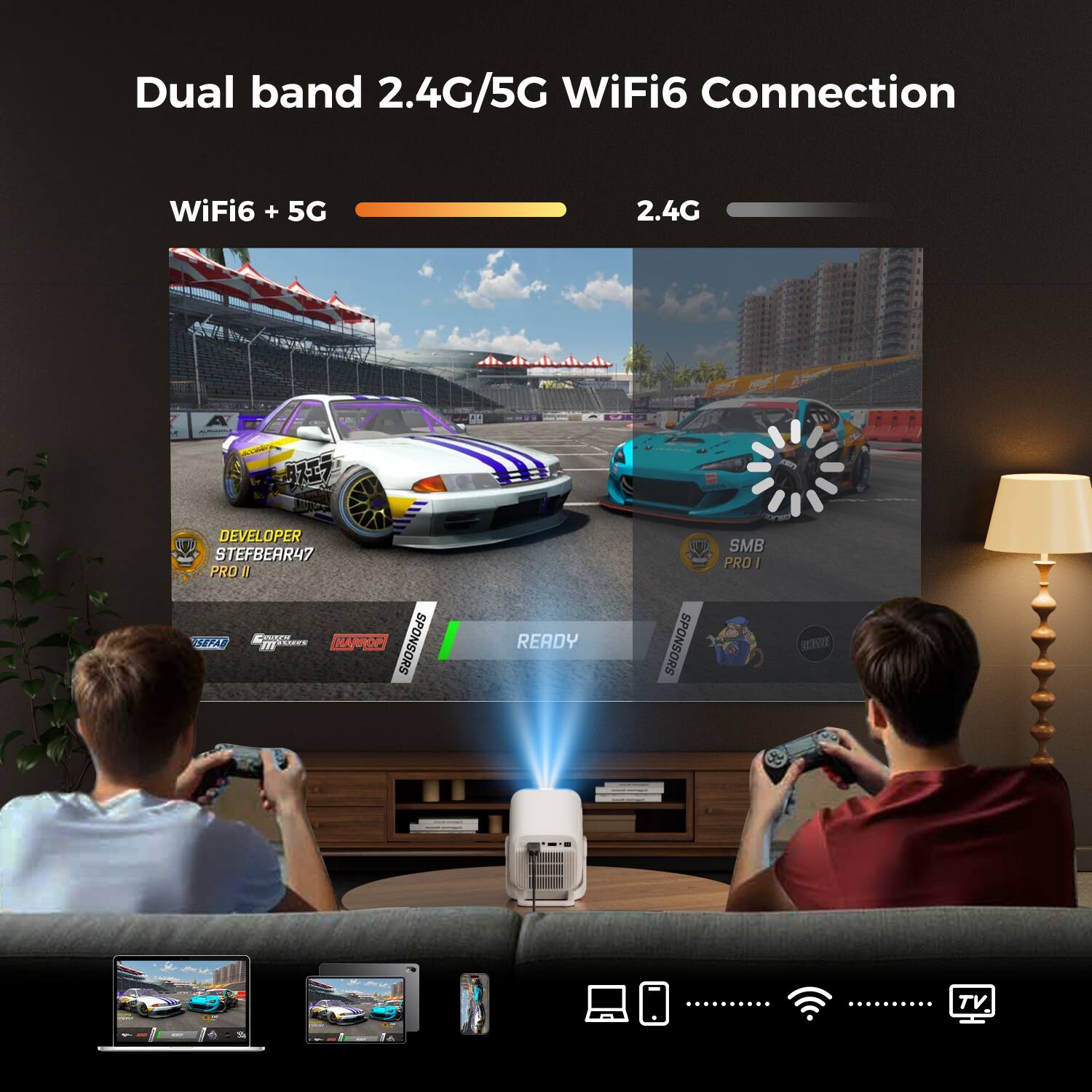 Dual band 2.4G/5G WiFi6 Connection

WiFi6 + 5G

2.4G

DEVELOPER STEFBEAR47 PRO II

SPONSORS READY

SMP PRO I

TV