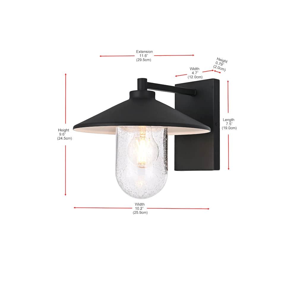 Elegant Lighting - Scott 10 Inch Outdoor Wall Sconce In - Black price history on PriceWatchPro