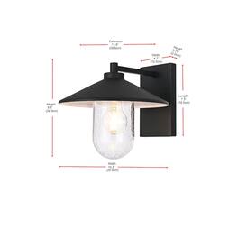 Elegant Lighting - Scott 10 Inch Outdoor Wall Sconce In - Black