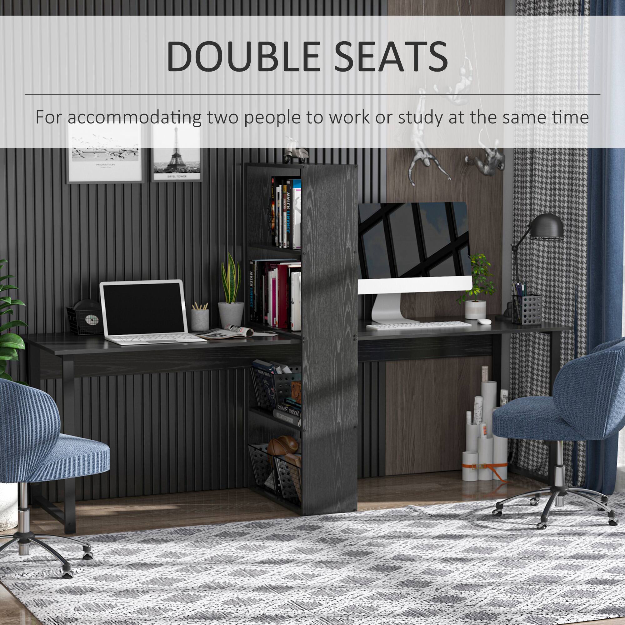 DOUBLE SEATS For accommodating two people to work or study at the same time
