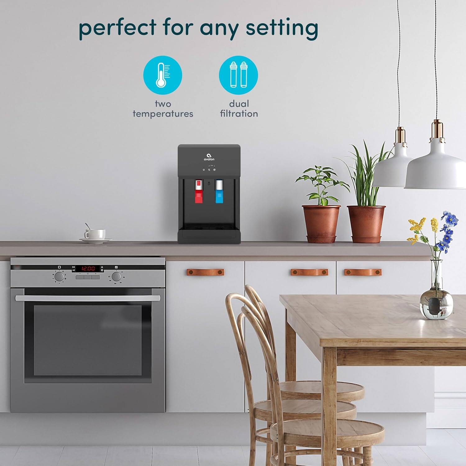 perfect for any setting

- two temperatures
- dual filtration

avalon 1200