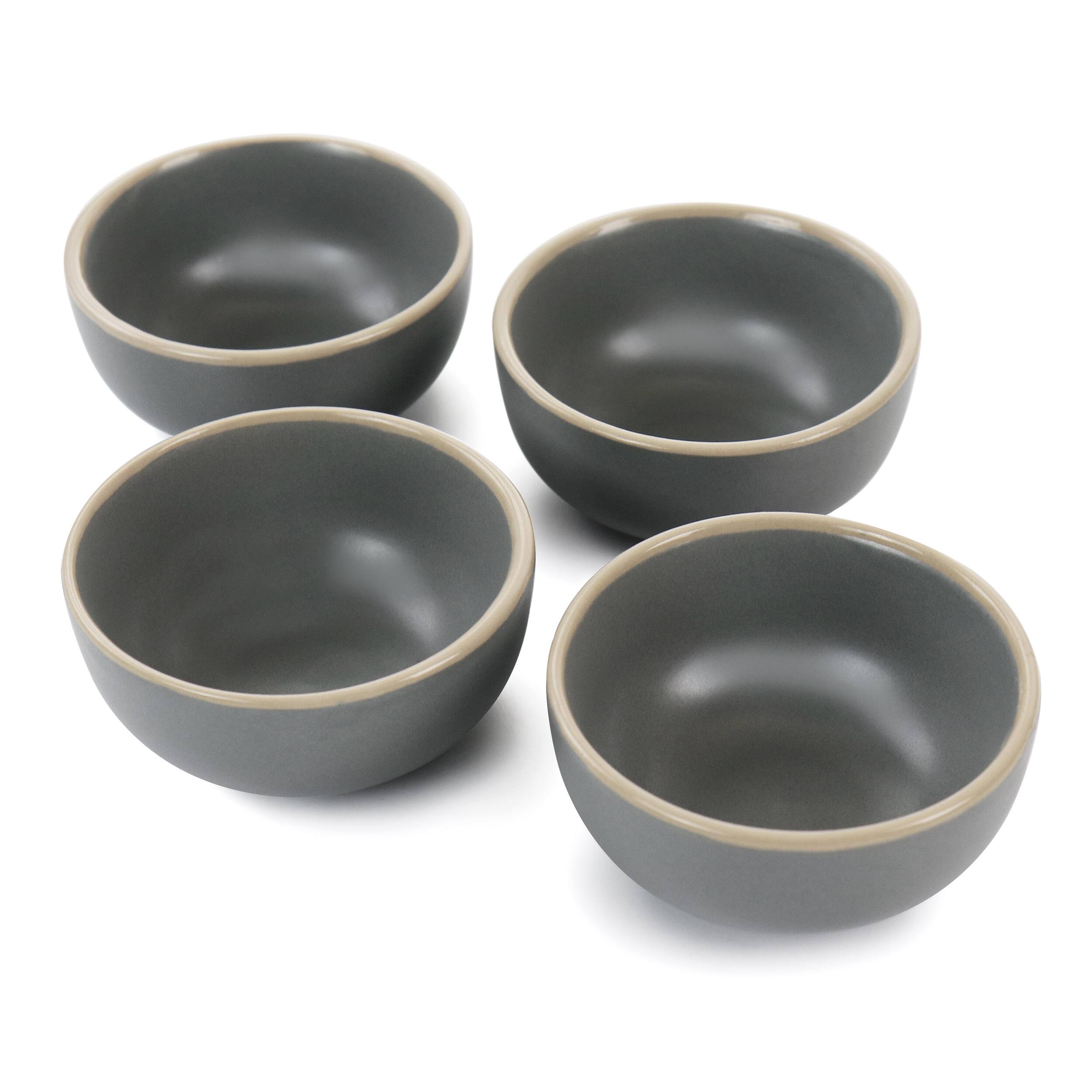 Alt View 2. Gibson - Gibson Home Rockaway 4 Piece 3.5in Fruit Bowl Set - Grey.