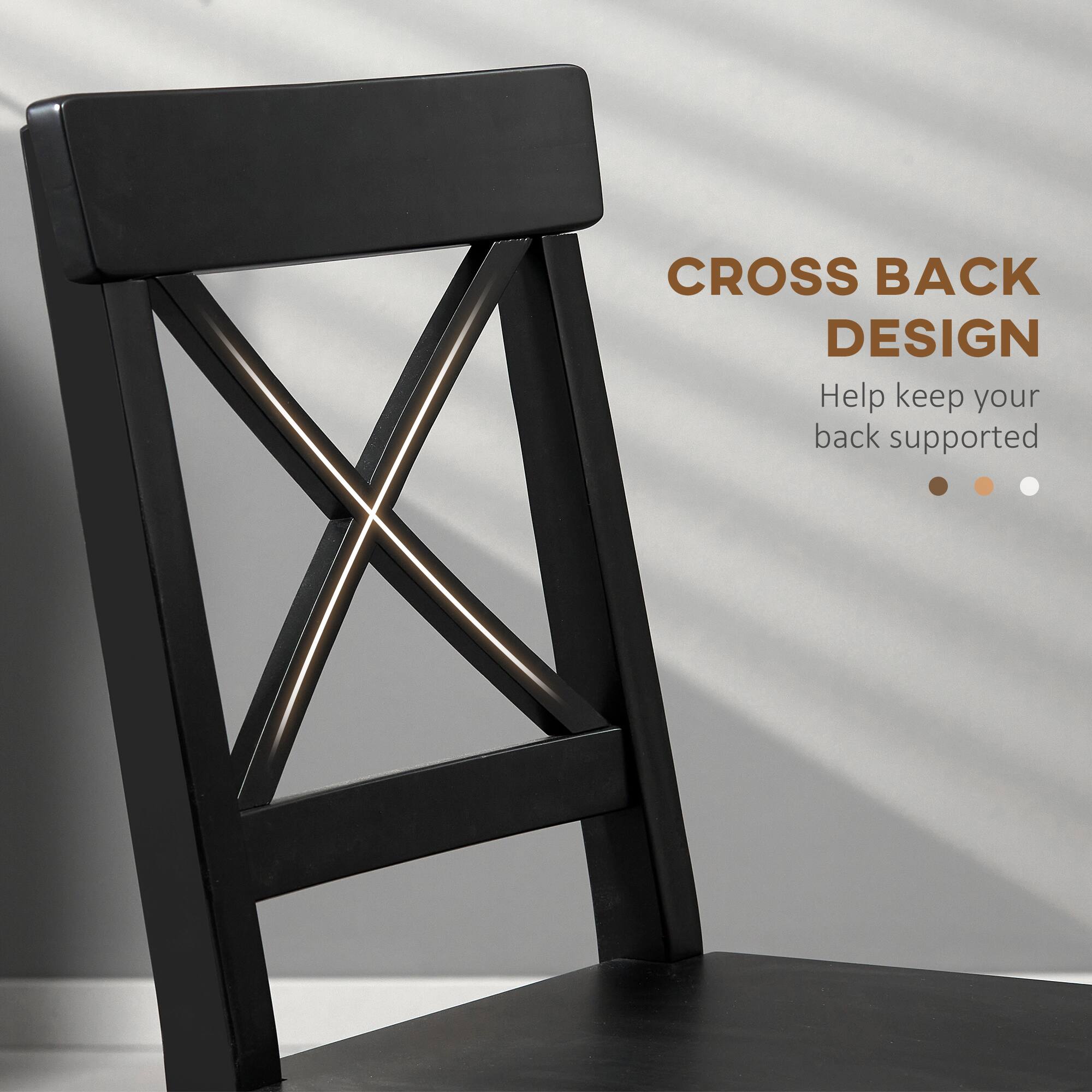 CROSS BACK DESIGN  
Help keep your back supported