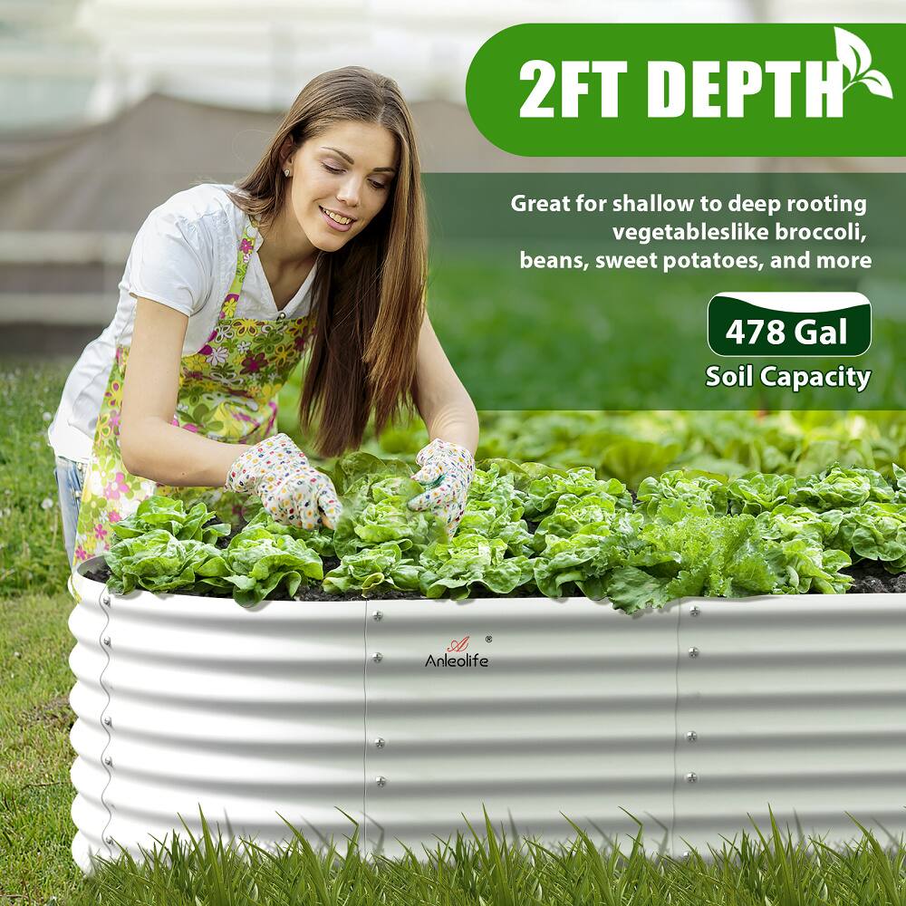 2FT DEPTH

Great for shallow to deep rooting vegetables like broccoli, beans, sweet potatoes, and more

478 Gal Soil Capacity

Anleolife