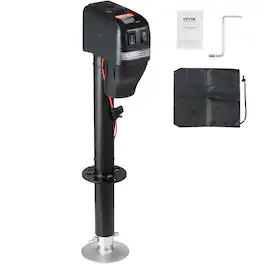 VEVOR - Electric Trailer Jack, Power Tongue Jack Weight Capacity 4000 lbs, 9.84"-33.85" Electric Tongue Jack with Waterproof - Black