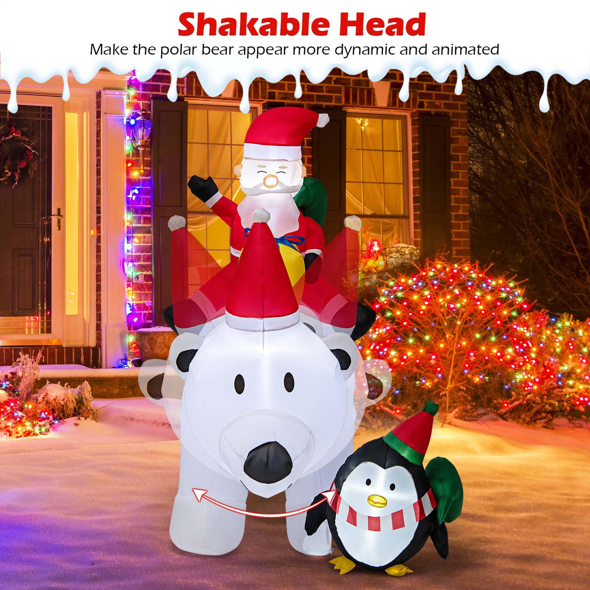 Shakable Head  
Make the polar bear appear more dynamic and animated