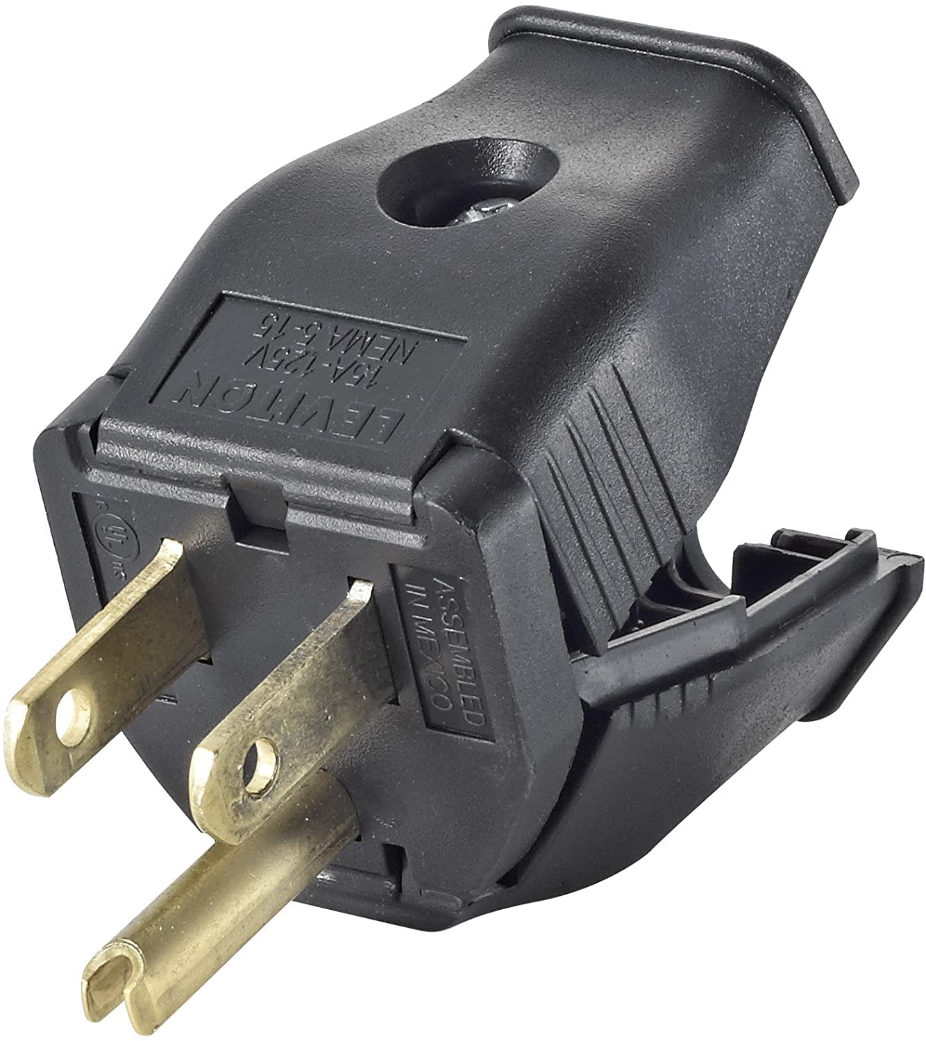 Leviton - Commercial and Residential Thermoplastic Ground/Straight Blade Plug 5-15P - Black price history on PriceWatchPro