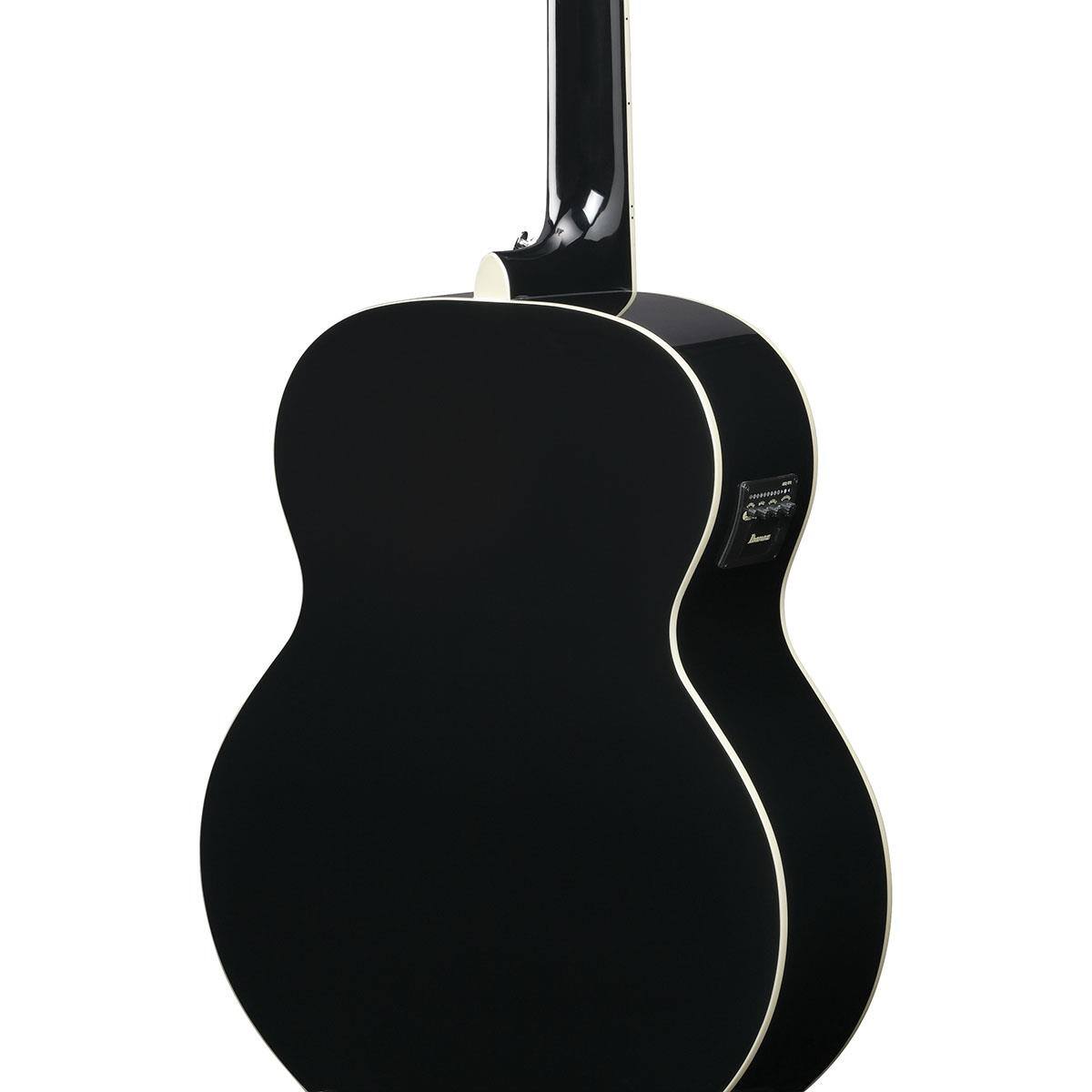 Alt View 6. Ibanez - Ibanez Artwood Series AJ7012M1E 12-String Acoustic Electric Guitar, Black.