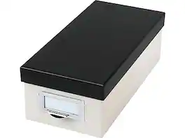 Oxford - Index Card File Box, 1000-Card Capacity, Marble White/ - Marble White/Black