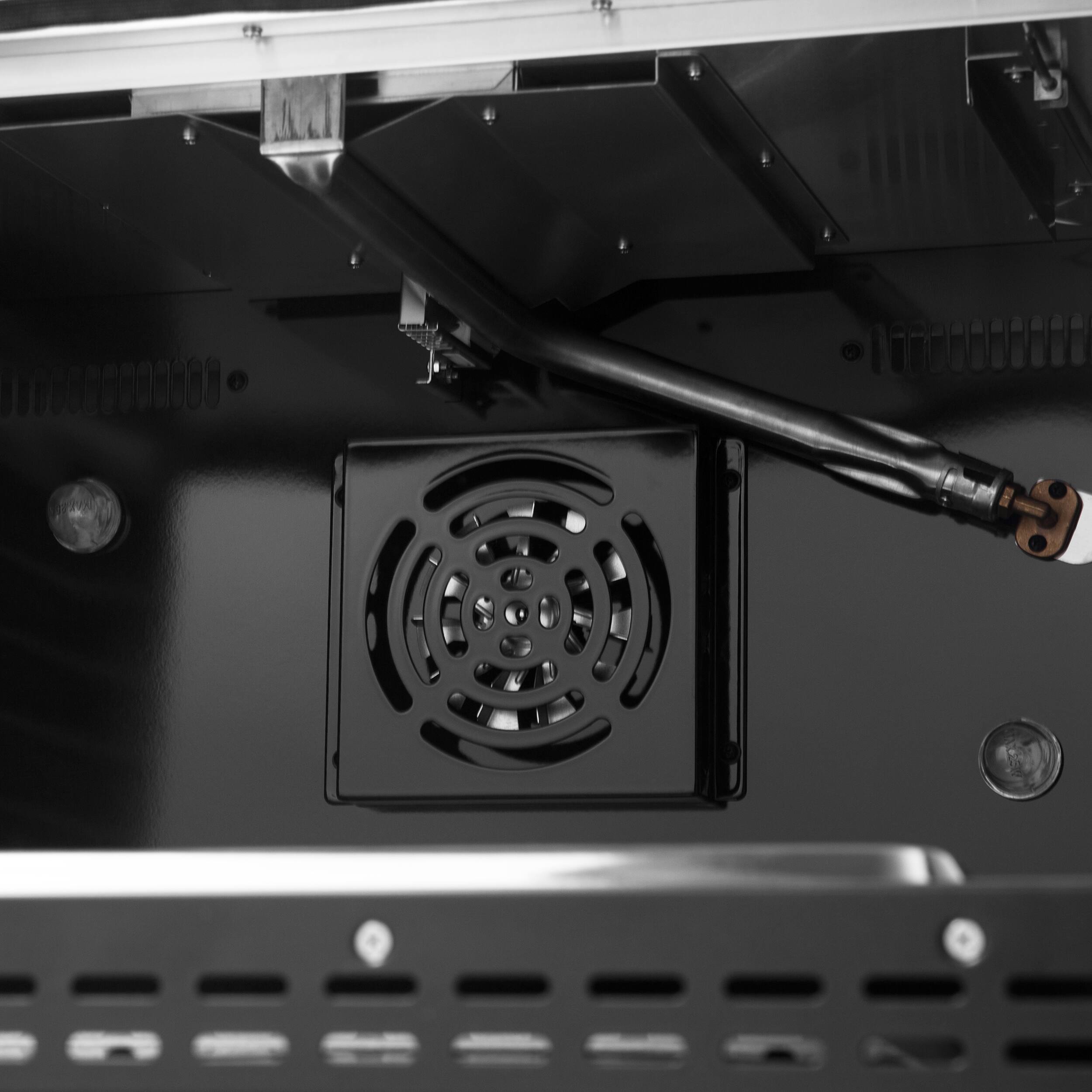 Alt View 9. Forno Appliances - Galiano 5.36 Cu. Ft. Freestanding Gas Range with Convection Oven - Black.