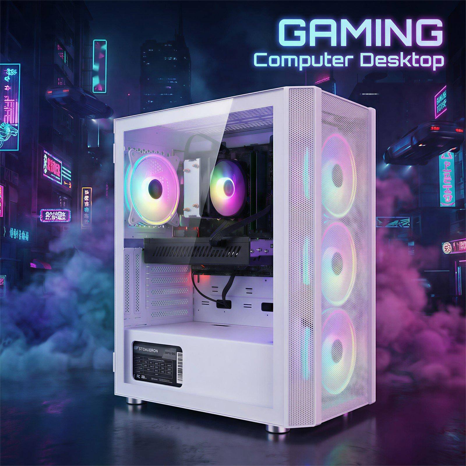 4 GAMING Computer Desktop + MS Tower E | ZT A T STOAURON i t -.