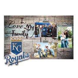 Fan Creations - Kansas City Royals 11" x 19" I Love My Family Clip Photo Frame - Multicolor
