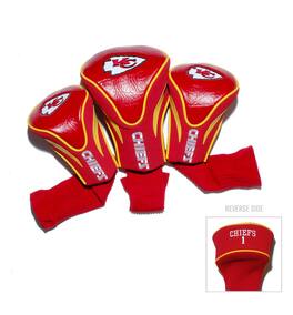 Team Golf - Kansas City Chiefs 3-Pack Contour Headcover Set - Multicolor