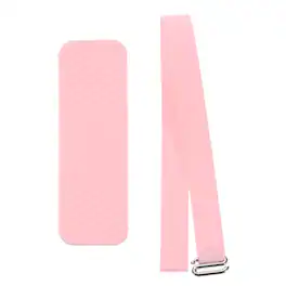 Unique Bargains - Phone Grip Strap Portable Wrist Strap Silicone Elastic Cord with Handle for Phone Case 1pc - Pink