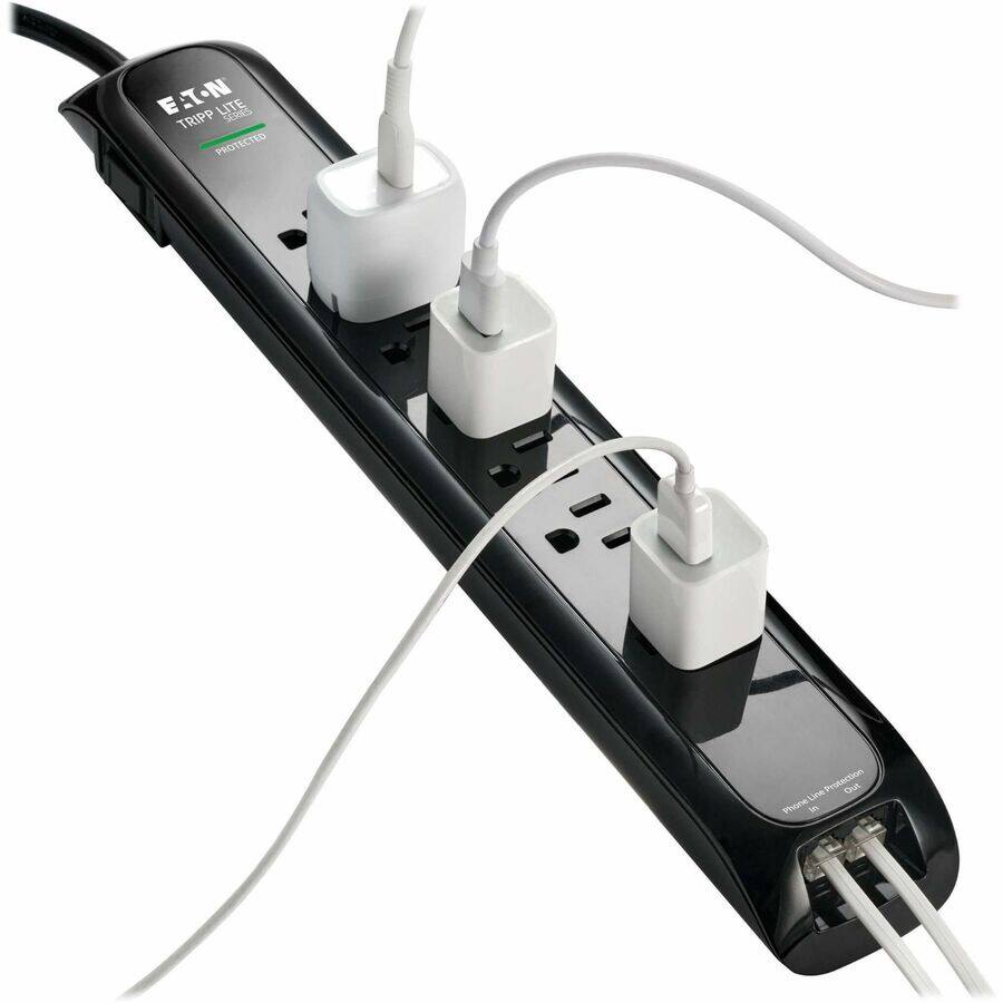 E-TN Lite 2 Tripp Lite  
Protected  
Phone Line Protection  
Out  
Plug to