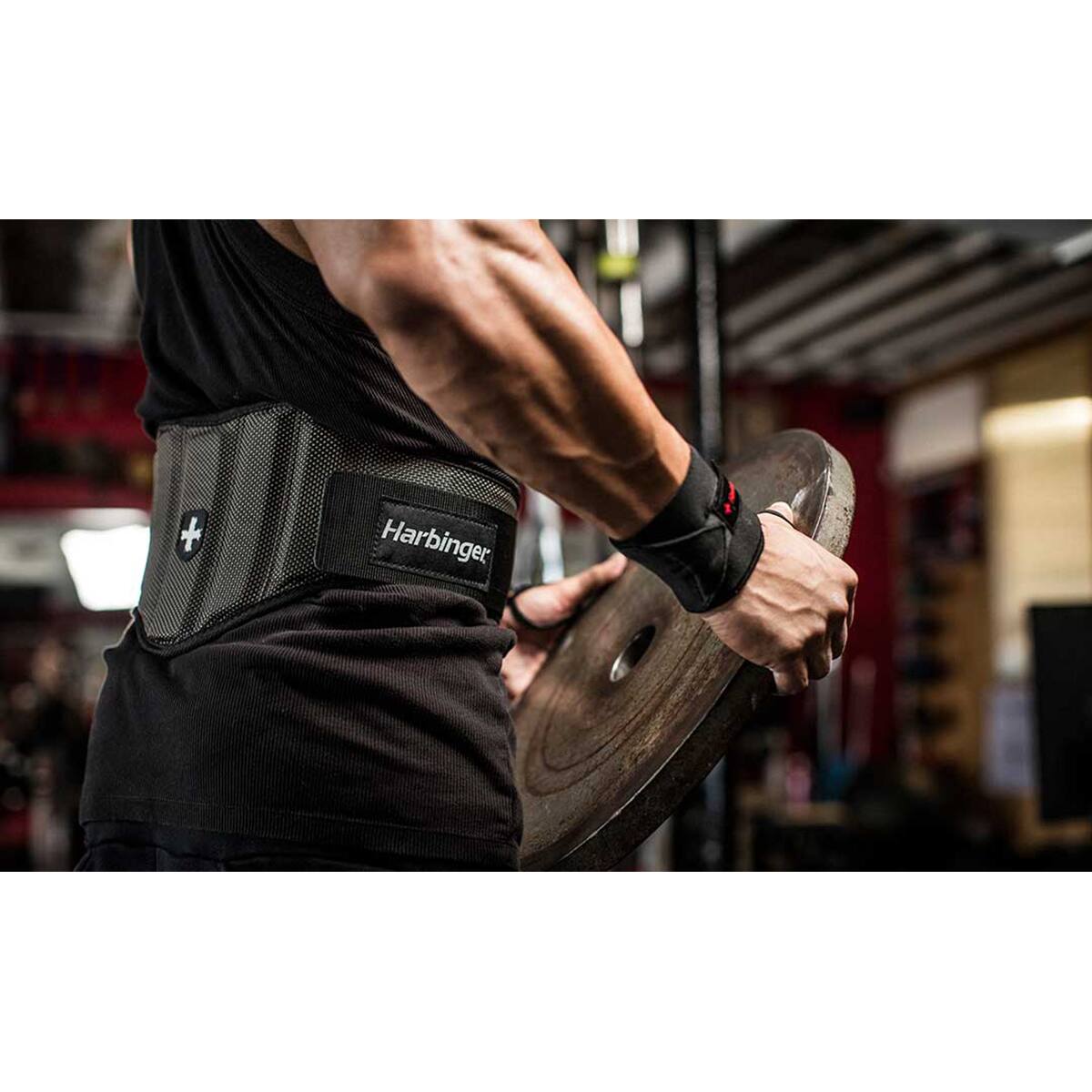 Alt View 5. Harbinger - Harbinger Firm Fit Contoured Weight Lifting Belt - Medium - Black.