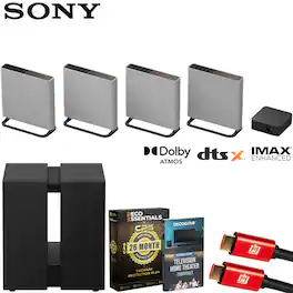 Sony - HT-A9M2 BRAVIA Theater Quad w/ BRAVIA Theatre Sub 9 Subwoofer + 26 Month Extended Warranty Protection Bundle