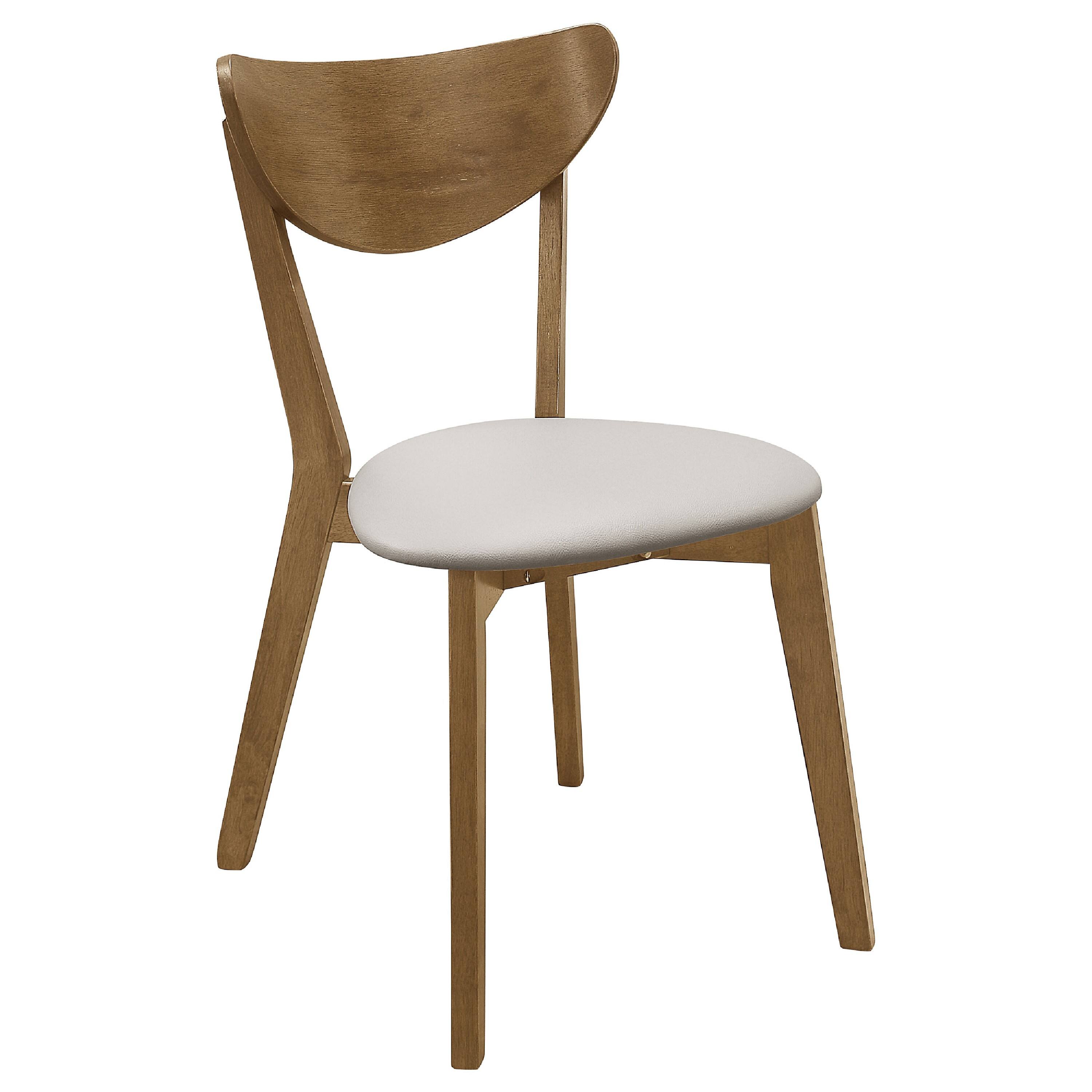 Alt View 3. Manhattan Lane - Kosy 5pc Dining Table n 4 Chair Set, Faux Leather - Chestnut Brown, Tan.